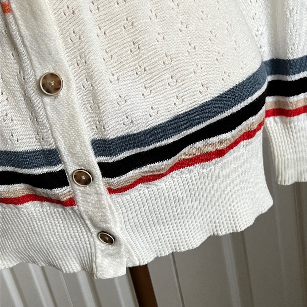 Pendleton Geometric Patterned Cream Button Up Car… - image 6